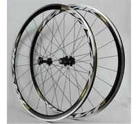 KUNYOS 700C Superlight Road Racing Bike Wheelset Rim,Rueda De Bicicleta C/V Freno 7-11Speed Cassette Hubs Rodamiento Sellado 6T QR Juego De Ruedas,Negro