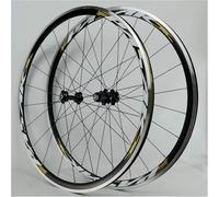 KUNYOS 700C Superlight Road Racing Bike Wheelset Rim,Rueda De Bicicleta C/V Freno 7-11Speed Cassette Hubs Rodamiento Sellado 6T QR Juego De Ruedas,Amarillo