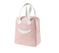 KUNYOS Bolsa de almuerzo con cara sonriente, conservación del calor y a prueba fugas, fácil llevar, el trabajo/escuela/picnic/viajes/almuerzo al aire libre, una maravillosa experiencia vida(Pink,L)