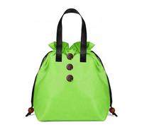 KUNYOS Bolsa de almuerzo for mujer, versión adultos, bolsa almacenamiento con cordón, adecuada el trabajo/escuela/picnic/viajes/almuerzo al aire libre, una maravillosa experiencia vida(Green)
