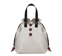 KUNYOS Bolsa de almuerzo for mujer, versión adultos, bolsa almacenamiento con cordón, adecuada el trabajo/escuela/picnic/viajes/almuerzo al aire libre, una maravillosa experiencia vida(Beige)