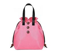 KUNYOS Bolsa de almuerzo for mujer, versión adultos, bolsa almacenamiento con cordón, adecuada el trabajo/escuela/picnic/viajes/almuerzo al aire libre, una maravillosa experiencia vida(Pink)