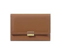 KUNYOS Cartera pequeña for Mujer, Elegante y Sencillo Monedero de Cuero PU Tres Pliegues, Ligero fácil Llevar, el Mejor Accesorio Moda, un Gran Regalo Las Mujeres Durante Vacaciones(Brown)