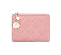 KUNYOS Cartera pequeña for Mujer, Sencilla y práctica, con Monedero Dije, Elegantes Accesorios de Moda Estampado Diamantes: un Gran Regalo(Pink)