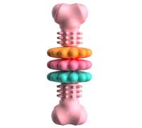 KUNYOS Dog Chew Toy, Bone Petal Shape Teething Toy, Wear-Resistant and Bite-Resistant, Teeth Cleaning and Care, Dog Gift(Pink)