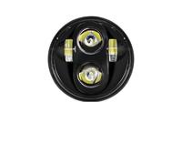 KUNYOS faro delantero moto Para Sportster 1200 883 Para Street 500 750 5,75 Pulgadas Negro Halo Angel Eyes Faro LED(D)