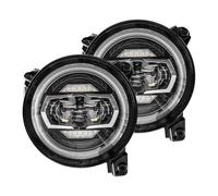 KUNYOS Faro PIL.DELANT.DCHO Para Jeep Para Wrangler JL 2018 2019 2020 Faros Delanteros LED Redondos 9 Pulgadas Con Luces Altas Y Bajas Señal Giro DRL Halo
