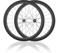 KUNYOS Fibra De Carbono Bicicleta De Carretera Juego De Ruedas Altura 700C 28/32/35/38/42/45/50/55/60/65/73Mm Todo Eje Freno De Disco Central 24H Buje para 8/9/10/11/12 Velocidad Cassette,50mm