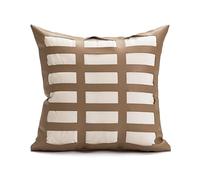 KUNYOS Funda de Almohada nórdica marrón con Estampado geométrico Moderno, 45 x 45 cm, con diseño de Bloques de Color, for la Cintura, decoración del hogar(Color 1)