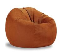 KUNYOS Funda de puf for niños y Adultos, sin Relleno, puf, Silla, puf, salón, Asiento de Esquina, Juego, Bolsa de película(57-Brown,D100-3.3ft-Cover)