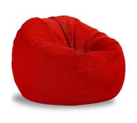 KUNYOS Funda de puf for niños y Adultos, sin Relleno, puf, Silla, puf, salón, Asiento de Esquina, Juego, Bolsa de película(62-Red,D80cm-2.6ft-Cover)