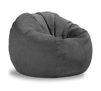 KUNYOS Funda de puf for niños y Adultos, sin Relleno, puf, Silla, puf, salón, Asiento de Esquina, Juego, Bolsa de película(36-Dark Grey,D100-3.3ft-Cover)