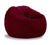 KUNYOS Funda de puf for niños y Adultos, sin Relleno, puf, Silla, puf, salón, Asiento de Esquina, Juego, Bolsa de película(30-Wine Red,D70cm-2.3ft-Cover)