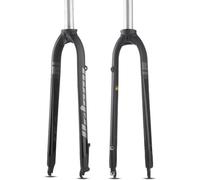 KUNYOS Horquilla Bicicleta 26In 27.5In 29In Mountain Bikes Horquilla Rigida 1-1/8'' Tubo Recto Bicicleta Carretera Horquilla Dura Freno De Disco Delantera Cierre Rapido 9 * 100Mm,Negro,26inch