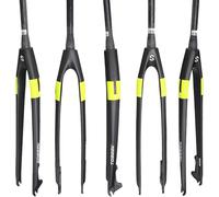 KUNYOS Horquilla Delantera Ultraligera Mountain Bike, Horquilla Bicicleta Carretera Carbono MTB Cónica Recta Horquilla Rígida Freno De Disco 26/27.5/29Er Horquilla Rígida Bicicleta,Verde,27.5inch