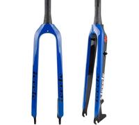 KUNYOS Horquilla Rígida MTB De Fibra De Carbono 26/27.5/29 Horquilla De Bicicleta De Montaña con Freno De Disco 1-1/2" Horquilla Delantera De Bicicleta Cónica QR 9Mm,Azul,27.5inch