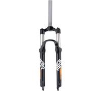 KUNYOS Horquilla Suspensión Bicicleta 26/27.5/29 Pulgadas Tubo Recto 1-1/8 Muelle Mecánico MTB Horquilla Delantera 9Mm QR 100Mm Abierta Se Adapta A 105Mm Carrera Freno De Disco,Black Orange,27.5inch