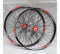 KUNYOS Juego De Ruedas 26 27.5 29 Pulgadas Ruedas De Bicicleta MTB Cojinetes De Freno De Disco Bujes Bicicleta De Montaña Llantas De Aluminio Cassette 32H 8-11 Velocidades QR,Rojo,26inch