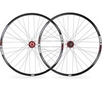 KUNYOS Juego de Ruedas de Bicicleta de 26/27.5/29", Freno de Disco de aleación de Aluminio 32H para Ruedas de MTB, bujes Casstte de 8-11 velocidades, Rojo,27.5inch