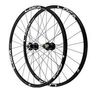 KUNYOS Juego de Ruedas de Bicicleta de montaña de 26, 27,5 y 29 Pulgadas MTB, liberación rápida, llanta de aleación Ultraligera, Cassette de 8-12 velocidades, buje y Freno de Disco,Negro,26inch