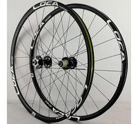 KUNYOS Juego De Ruedas De Bicicleta MTB 26/27.5/29 Pulgadas Juego De Ruedas De Bicicleta Freno De Disco Llanta De Doble Pared Ultraligera Liberación Rápida 7-12 Velocidades,Negro,27.5inch