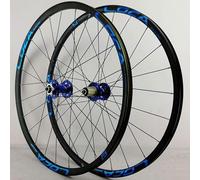 KUNYOS Juego De Ruedas De Bicicleta MTB 26/27.5/29 Pulgadas Juego De Ruedas De Bicicleta Freno De Disco Llanta De Doble Pared Ultraligera Liberación Rápida 7-12 Velocidades,Azul,27.5inch