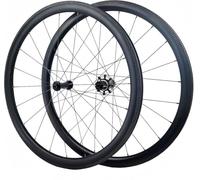 KUNYOS Juego De Ruedas De Carbono 700C, Altura De 40/50/55 Mm, Compatible con Frenos De Cubierta/Validos, Bujes De Conexión Directa, Aluminio 7075, 1600-1735G,Negro,50mm