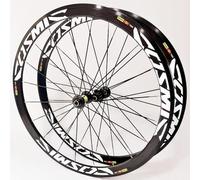 KUNYOS Juego De Ruedas for Bicicleta De Carretera 700C, Llanta De Aleación De Aluminio De Doble Pared De 40/50 Mm,Freno C/V, Rueda De Bicicleta De 7, 8, 9, 10 Y 11 Velocida,Blanca,40mm