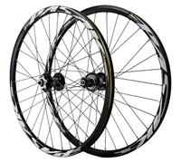 KUNYOS Juego De Ruedas MTB 26/27.5/29 Pulgadas Freno De Disco Cierre Rápido Ruedas Mountain Bike Aleación De Aluminio para Cassette De 7-12 Velocidades 32 Agujeros,Negro,26inch