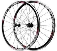 KUNYOS Juego de Ruedas para Bicicleta de Carrera de Carretera Superligero 700C, Cassette de 7-11 velocidades, rodamientos sellados 6T, bujes de Freno C/V,Rojo