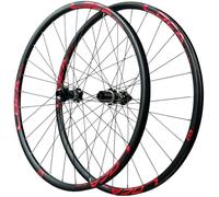 KUNYOS Juego De Ruedas para Bicicleta De Carretera con Eje Pasante 700C, Freno De Disco Center Lock, Bujes Delanteros Y Traseros De 28H para Cassette De 8/9/10/11/12 Velocidades,Rojo