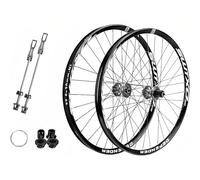KUNYOS Juego De Ruedas para Bicicleta De Montaña 26 27.5 Pulgadas, 32 Agujeros Rueda Delantera 2 Rueda Trasera 4 Rodamientos 6 Garras Soporte Rueda Libre 7/8/9/10/11/12 Velocidades