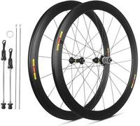 KUNYOS Juego De Ruedas para Bicicletas De Carretera 700C con Llantas De Aleación De Aluminio De 40/50 Mm, 16/20 Radios, Frenos V-Brake Y Bujes De Cierre Rápido para 8/9/10/11 Velocidades,40mm