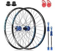 KUNYOS Juego De Ruedas para Bicicletas Ruedas para Bicicletas De 26, 27,5 Y 29 Pulgadas Montaña QR Freno De Disco Cassette 8, 9, 10, 11 Y 12 Velocidades Bujes con Rodamientos,Azul,27.5inch