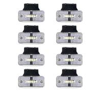 KUNYOS Luces Traseras Auto Remolque Camión 10/8/6/4 Uds 12V 24V Luz LED Posición Lateral Luces Externas Coche Lámpara Señal Trasera Advertencia Cuadrada(8pcs white)