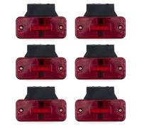 KUNYOS Luces Traseras Auto Remolque Camión 10/8/6/4 Uds 12V 24V Luz LED Posición Lateral Luces Externas Coche Lámpara Señal Trasera Advertencia Cuadrada(6pcs red)