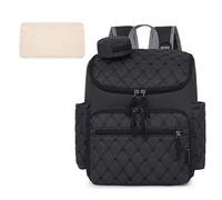 KUNYOS Mochila Cambiadora De Pañales For Bebé, Bolsa De Pañales Impermeable Y Térmica De Gran Capacidad, Con Bolso Pequeño Independiente, Bolsa De Viaje For Todos Los Suministros(Black)