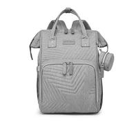KUNYOS Mochila cambiadora de pañales gran capacidad, con capa aislamiento térmico, bolsa pequeña independiente, impermeable y resistente al desgaste, puede almacenar todos los productos(Grey)