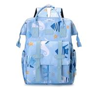 KUNYOS Mochila Cambiadora For Bebé, Bolsa De Pañales Portátil Impermeable, Bolsa De Viaje Unisex Con Correas For Cochecito, Puede Almacenar Pañales Y Todos Los Suministros For Bebé(Light Blue)