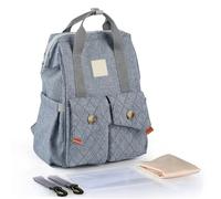 KUNYOS Mochila for pañales de bebé, correa for mochila cambiadora, almohadilla for portátil, for cochecito, bolsa impermeable for padres, buen regalo for(Blue)