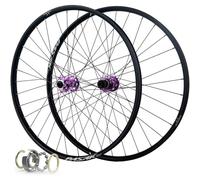 KUNYOS Mountain Bike Wheels 26/27.5/29 Inch, Aluminum Alloy Disc Brake Cycling Rear Sleeve Wheel 142Mm Wheels 32H Rim for 8-12 Speed Cassette 2150G,Púrpura,26inch
