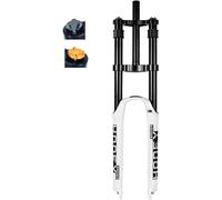 KUNYOS MTB Horquilla De Suspensión 26 27.5 Pulgadas 29 Er Aleación De Magnesio Doble Hombro DH Downhill Mountain Bike Air Fork Travel 160Mm,Blanca,26inch