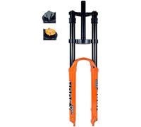 KUNYOS MTB Horquilla De Suspensión 26 27.5 Pulgadas 29 Er Aleación De Magnesio Doble Hombro DH Downhill Mountain Bike Air Fork Travel 160Mm,Naranja,26inch