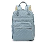 KUNYOS Nueva Mochila Cambiadora De Pañales Con Hilo Bordar, Bolsa For Bebé Portátil, Impermeable, Gran Capacidad, Incluye Correas For Cochecito, For Maleta, Viaje Unisex Multifuncional(Blue)