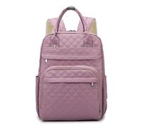 KUNYOS Nueva Mochila Cambiadora De Pañales Con Hilo Bordar, Bolsa For Bebé Portátil, Impermeable, Gran Capacidad, Incluye Correas For Cochecito, For Maleta, Viaje Unisex Multifuncional(Purple)