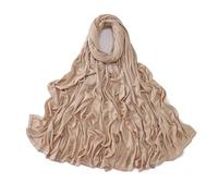 KUNYOS Pañuelo Elástico For La Cabeza Con Diamantes En Color Dorado Y Modal, Hiyab De Jersey, Chal For Mujeres Musulmanas, Adecuado For Uso Diario Y De Viaje.(Beige)