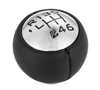 KUNYOS Para Solo Perilla Pomo Del Cambio Manual Estilo Para Peugeot 307 5 Velocidades/6 Velocidades Cuero Sintético Negro Pomo Para Palanca De Cambios 1 Ud.(5 speed)