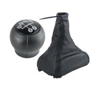 KUNYOS Pomo Con Cubierta Palanca De Cambios Manual Para Opel Para Astra F 1991 1992 1993 1994 1995 1996 1997 Cuero ABS/PU 5 Velocidades Cromo/Negro Con Estilo Perilla De Cambios(2Pcs A)