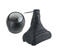 KUNYOS Pomo Con Cubierta Palanca De Cambios Manual Para Opel Para Astra F 1991 1992 1993 1994 1995 1996 1997 Cuero ABS/PU 5 Velocidades Cromo/Negro Con Estilo Perilla De Cambios(2Pcs B)
