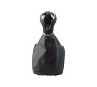KUNYOS Pomo Con Cubierta Pomo De Cambios Manual Reemplazo Para Seat Leon III MK3 2012-2020 LHD ABS/Cuero 5 Velocidades/6 Velocidades Rojo/Negro Con Estilo Palanca De Cambios 1 Ud.(Red 6 speed)